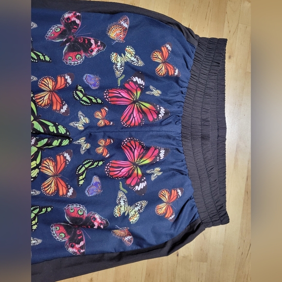 Terez Navy butterfly print soft pants Size Medium - Picture 8 of 14